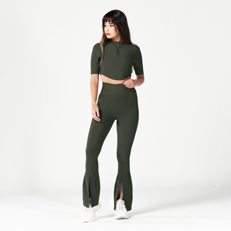 CODE FLARE IT UP LEGGINGS - KHAKI